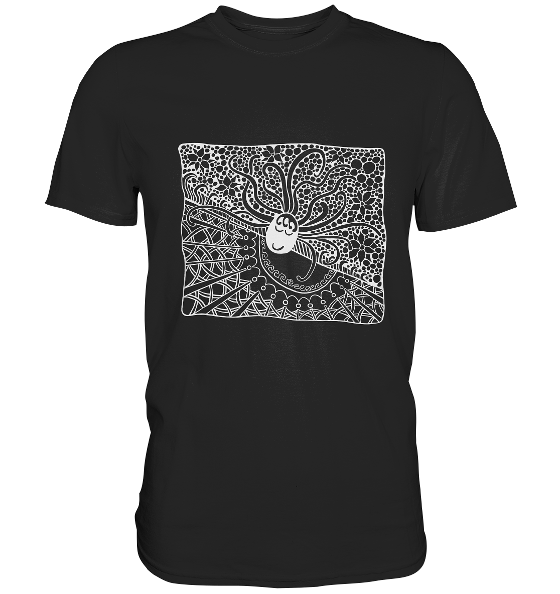 Abstrakt. Tag und Nacht. schwarz-weiß - Premium Shirt