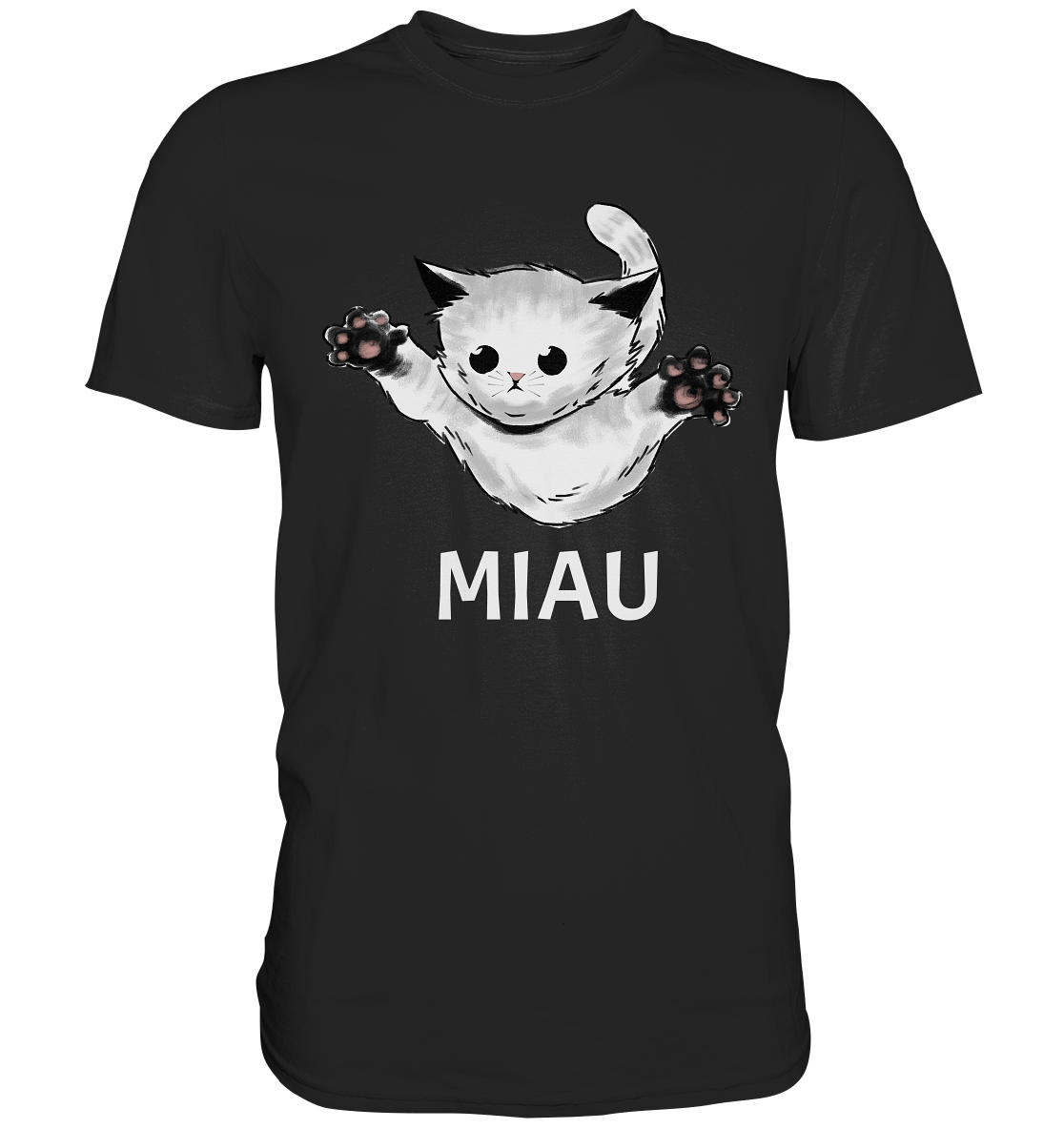 Miau – süße Katze mit Charme & Schnurrfaktor zum Verlieben – Premium T-Shirt