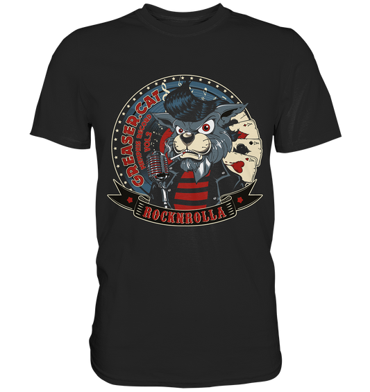 Greaser Cat Rocknrolla - Premium Shirt