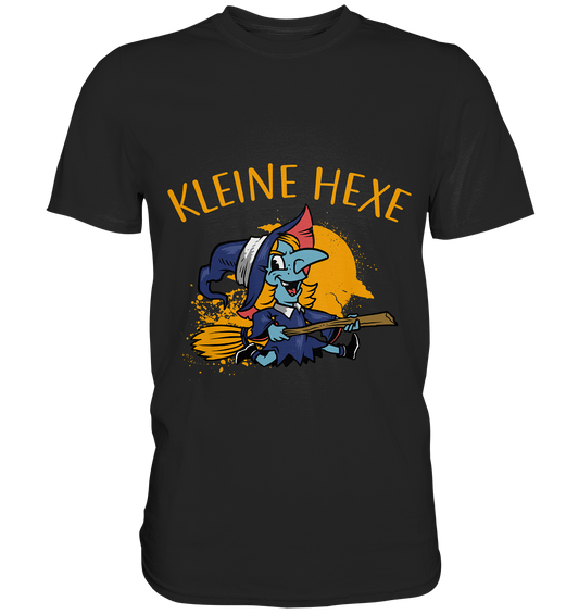 Kleine Hexe auf Besen - Unisex Premium Shirt