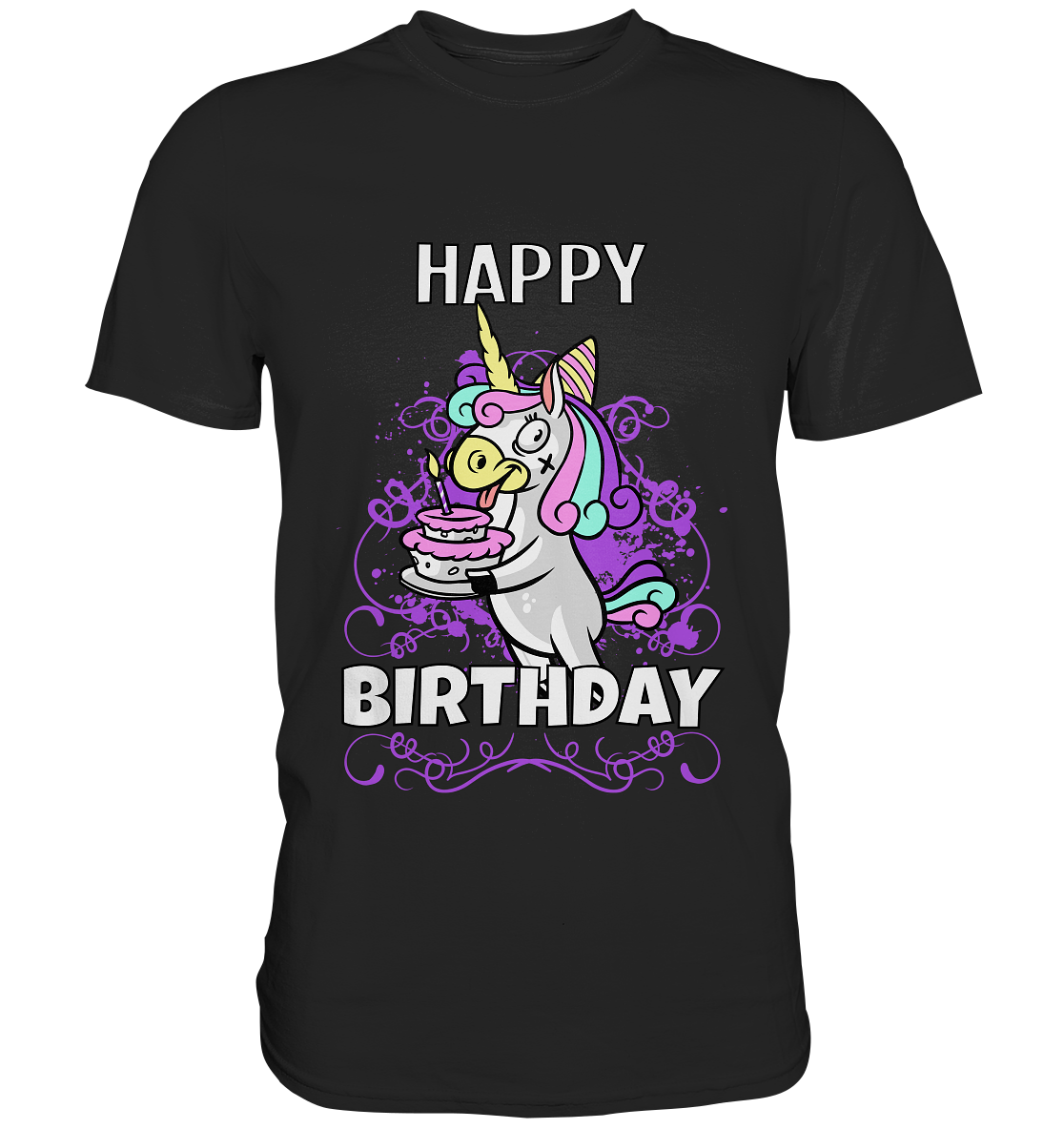 Happy Birthday. Einhorn. Geburtstag - Premium Shirt