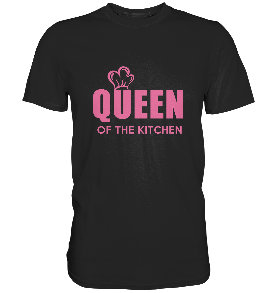 Schwarzes Shirt mit Aufschrift Queen of the Kitchen