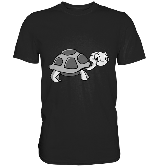 Schwarzes Shirt mit süßer Landschildkröte Motiv