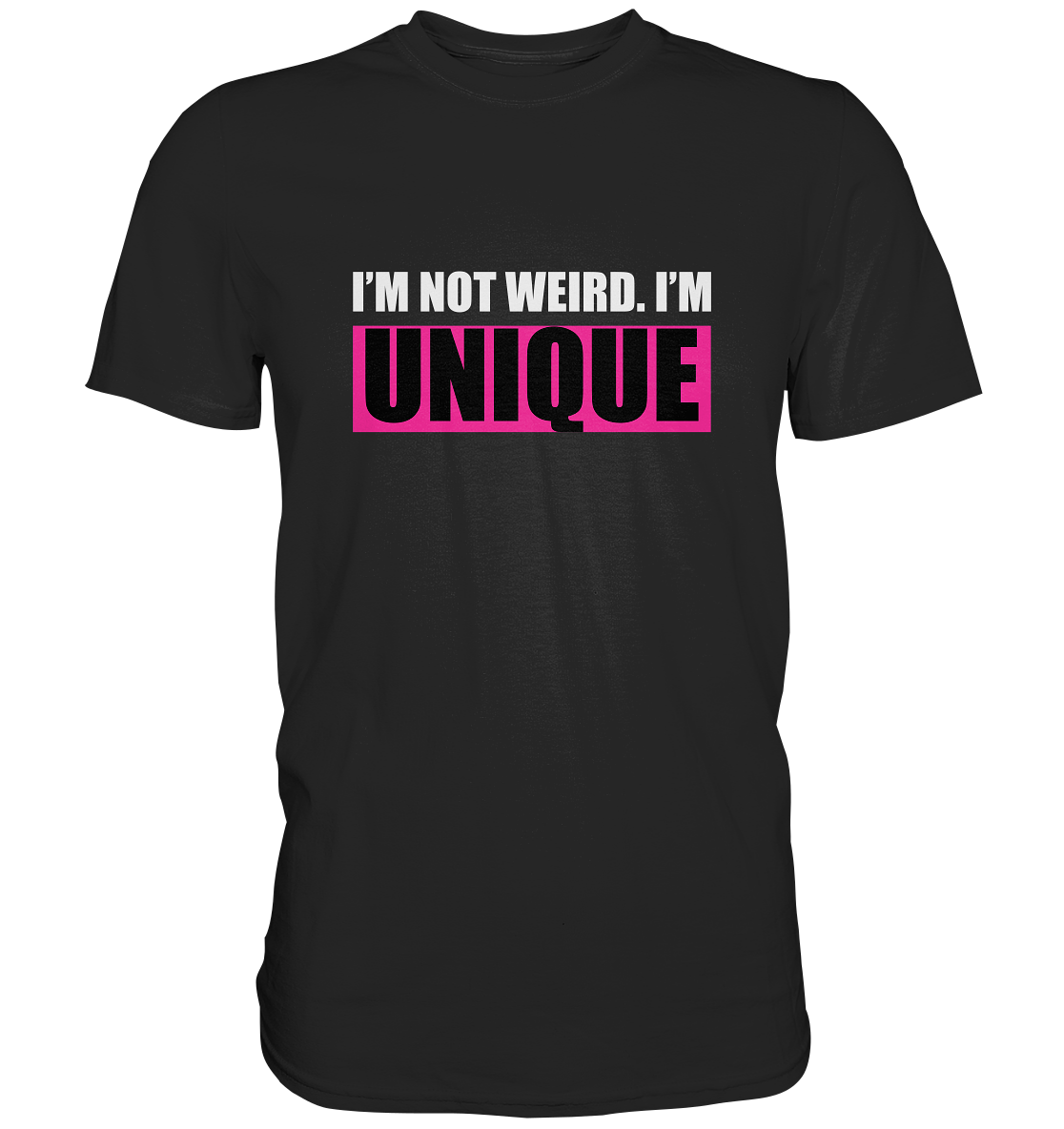 T-Shirt mit Spruch „I’m not wired. I’m unique.“ 