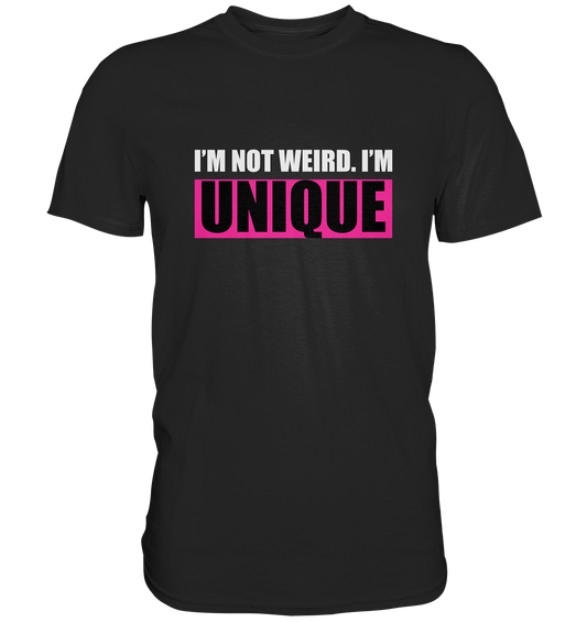T-Shirt mit Spruch „I’m not wired. I’m unique.“ 