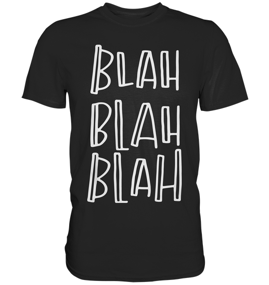 T-Shirt mit großem Textmotiv „Blah Blah Blah“, lockerer Schnitt, Statement Shirt.