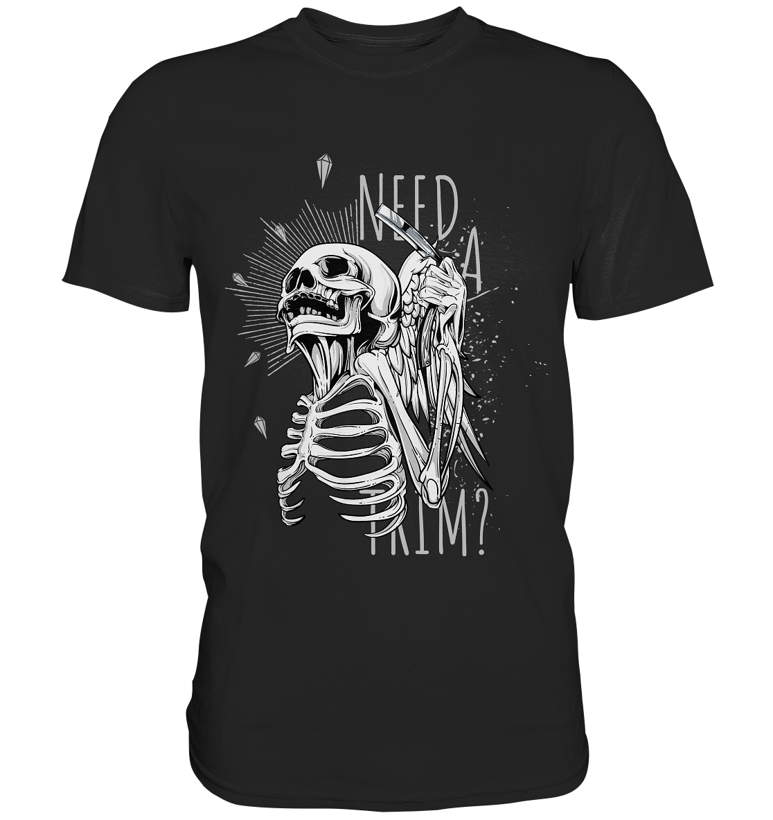 Need a trim? Barber Skelett Gothic - Premium Shirt