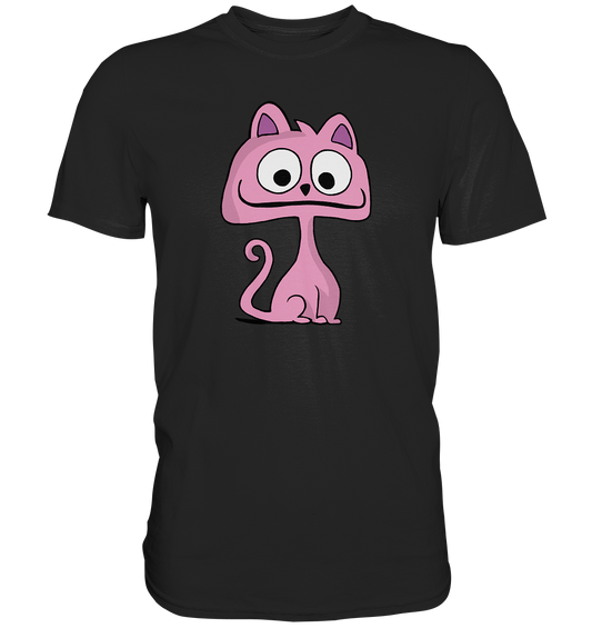 Pinke freche Grinsekatze. Katze Kitty süß - Premium Shirt