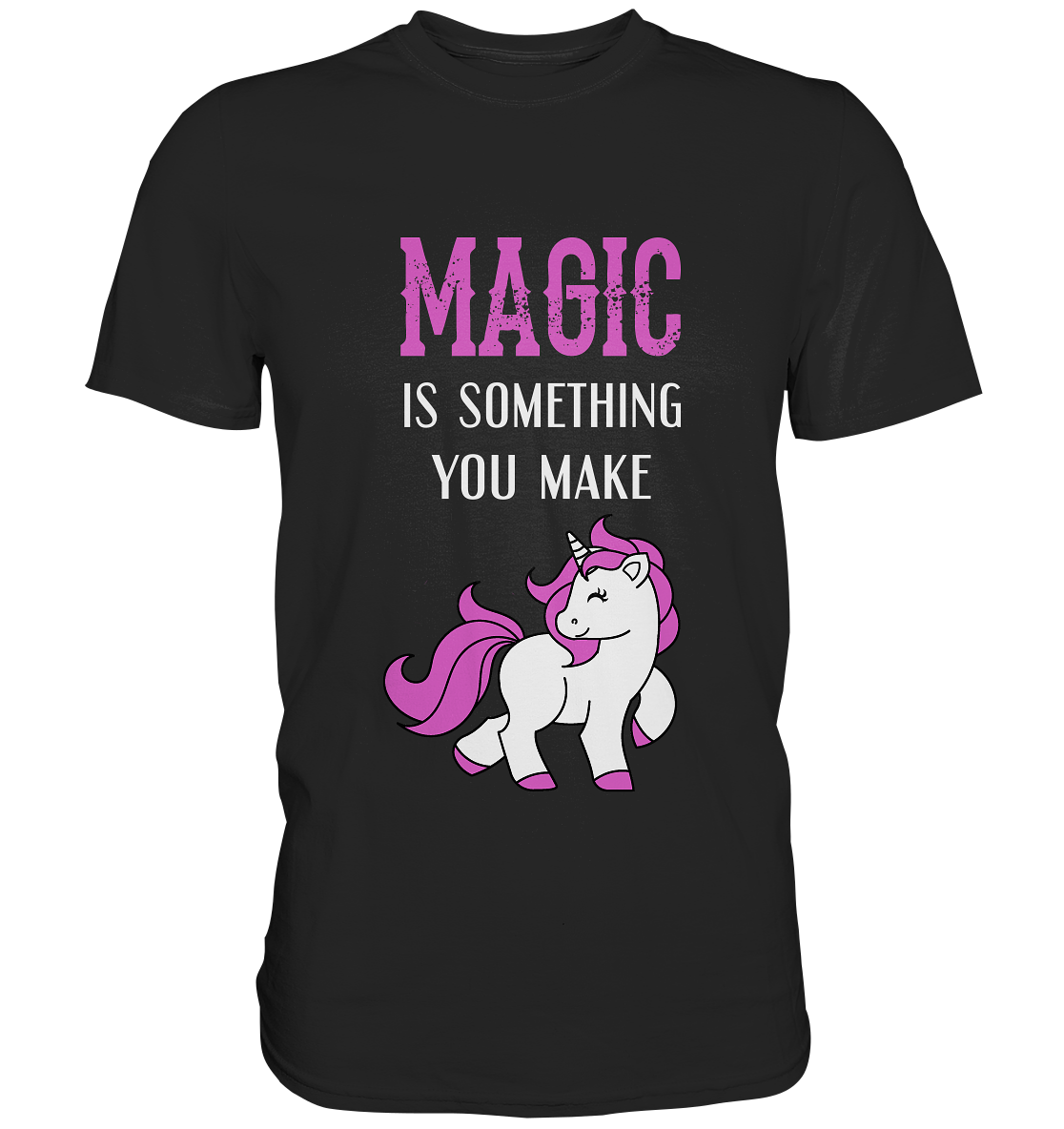 Schwarzes Shirt mit Einhorn