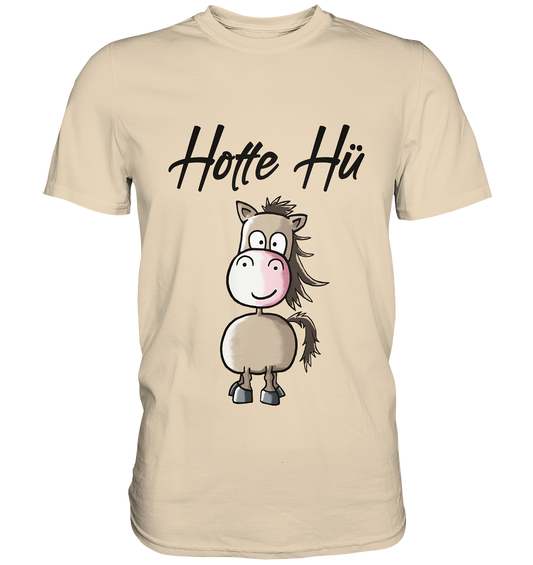 Hotte Hü. Kleines braunes Pferd. - Premium Shirt