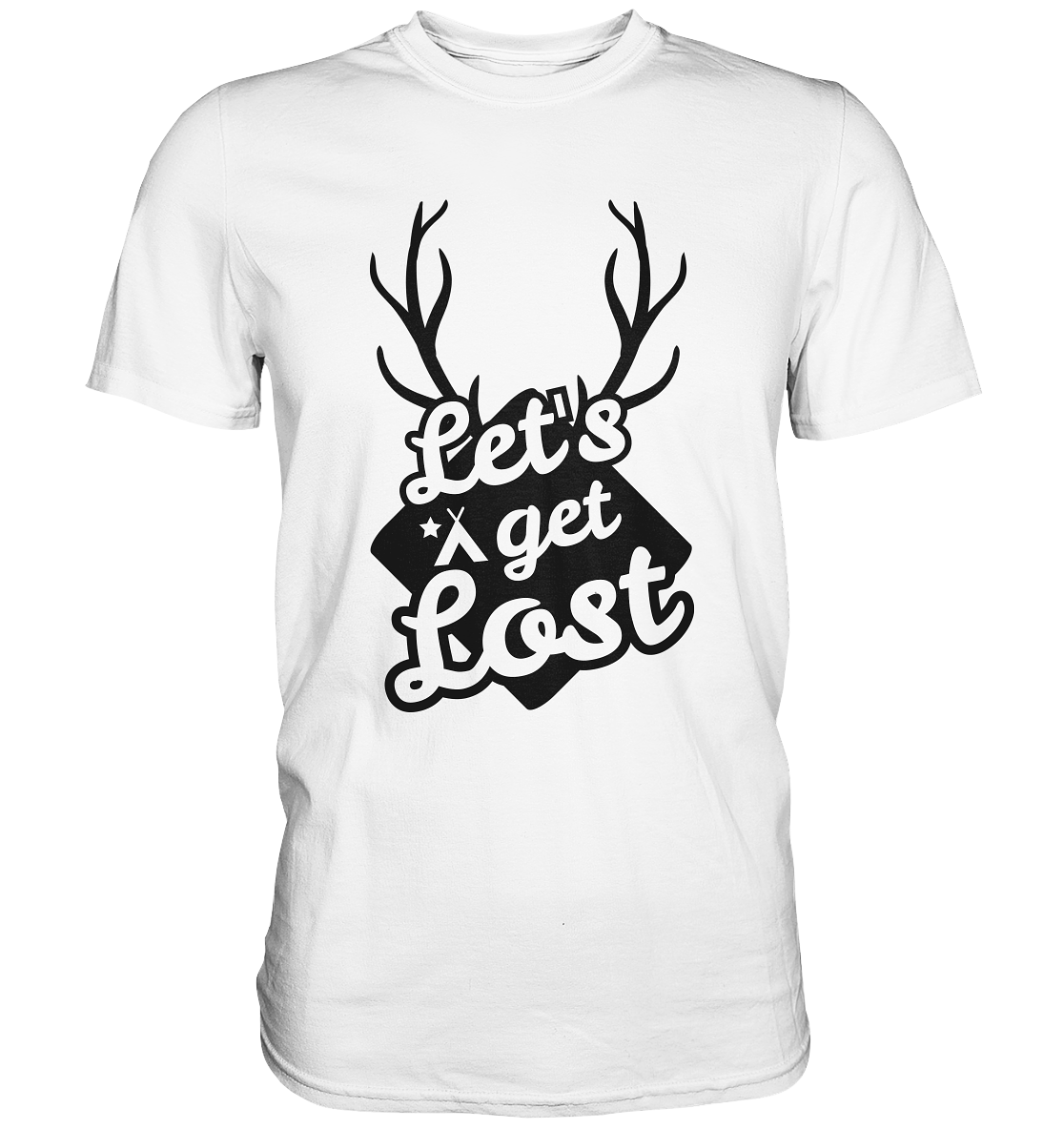 Let´s get lost. Camping. Wandern - Unisex Premium Shirt