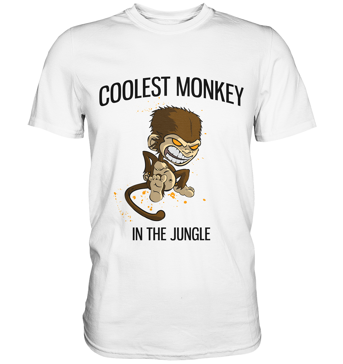 Coolest Monkey in the Jungle. Cooler Affe. Dschungel - Premium T-Shirt